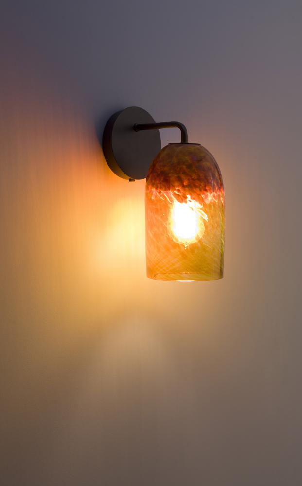 Rose - Sconce - Modern- BZ-Clear Amber Glass