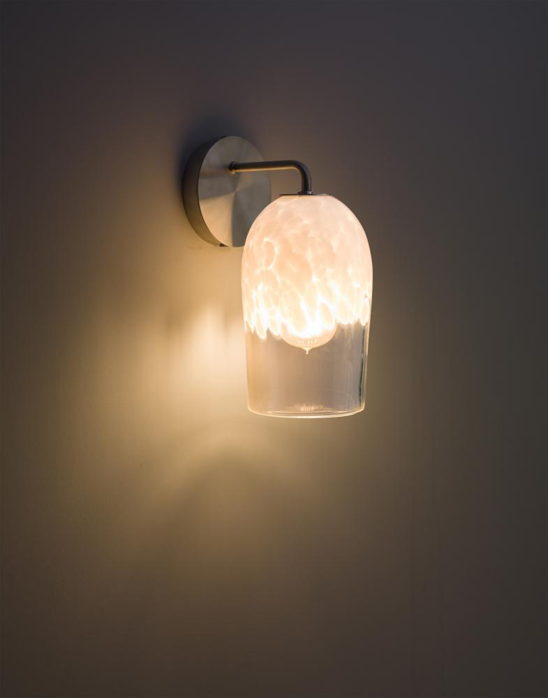 Rose - Sconce - Modern- SS-White Clear Glass