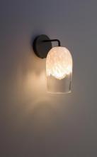 WPT Design ROSE-MOD-SC-CLWH-BZ - Rose - Sconce - Modern- BZ-White Clear Glass