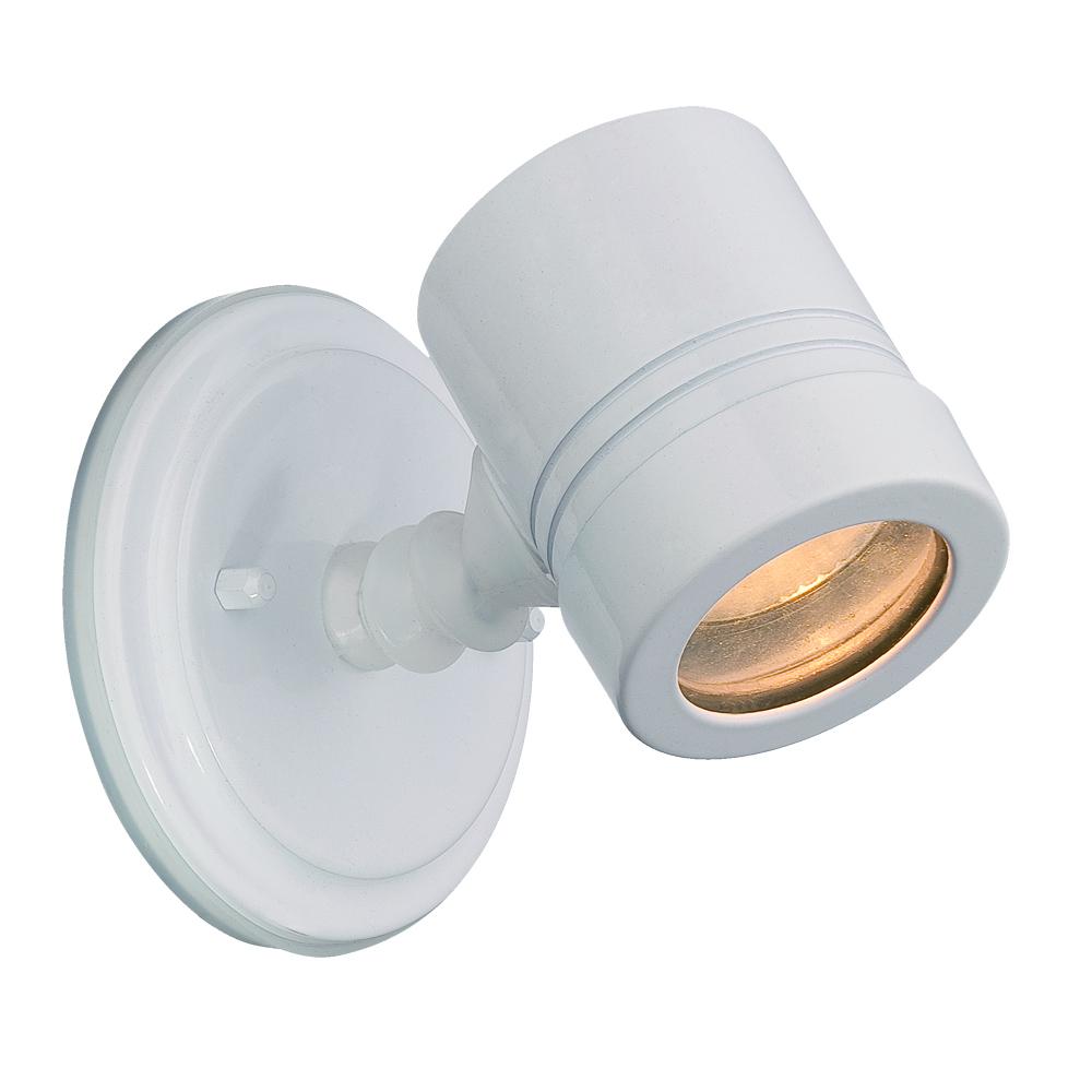 Cylinders Collection Wall-Mount 1-Light Outdoor White Light Fixture