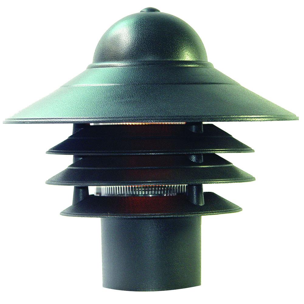 Mariner Collection Post-Mount 1-Light Outdoor Matte Black Light Fixture