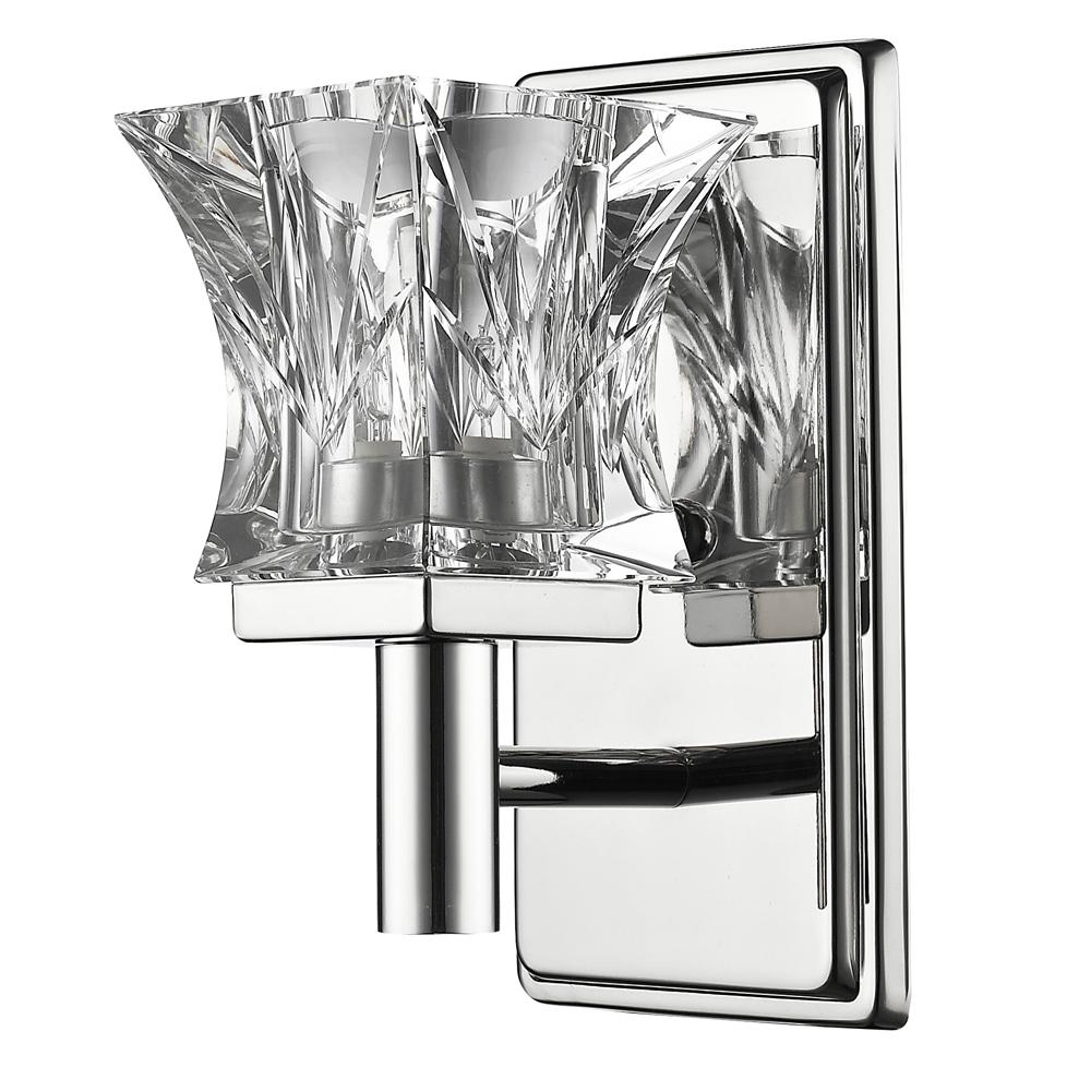 Arabella Indoor 1-Light Sconce W/Crystal Glass Shade In Polished Nickel