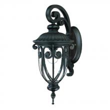  2102BK - Naples Collection Wall-Mount 1-Light Outdoor Matte Black Light Fixture