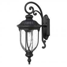  2212BK - Laurens Collection Wall-Mount 1-Light Outdoor Matte Black Light Fixture