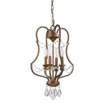 Acclaim Lighting IN11036R - Gianna 4-Light Russet Chandelier With Crystals Accents