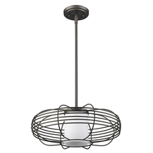 Acclaim Lighting IN21215ORB - Loft 1-Light Oil-Rubbed Bronze Wire Globe Pendant With Etched Glass Interior Shade