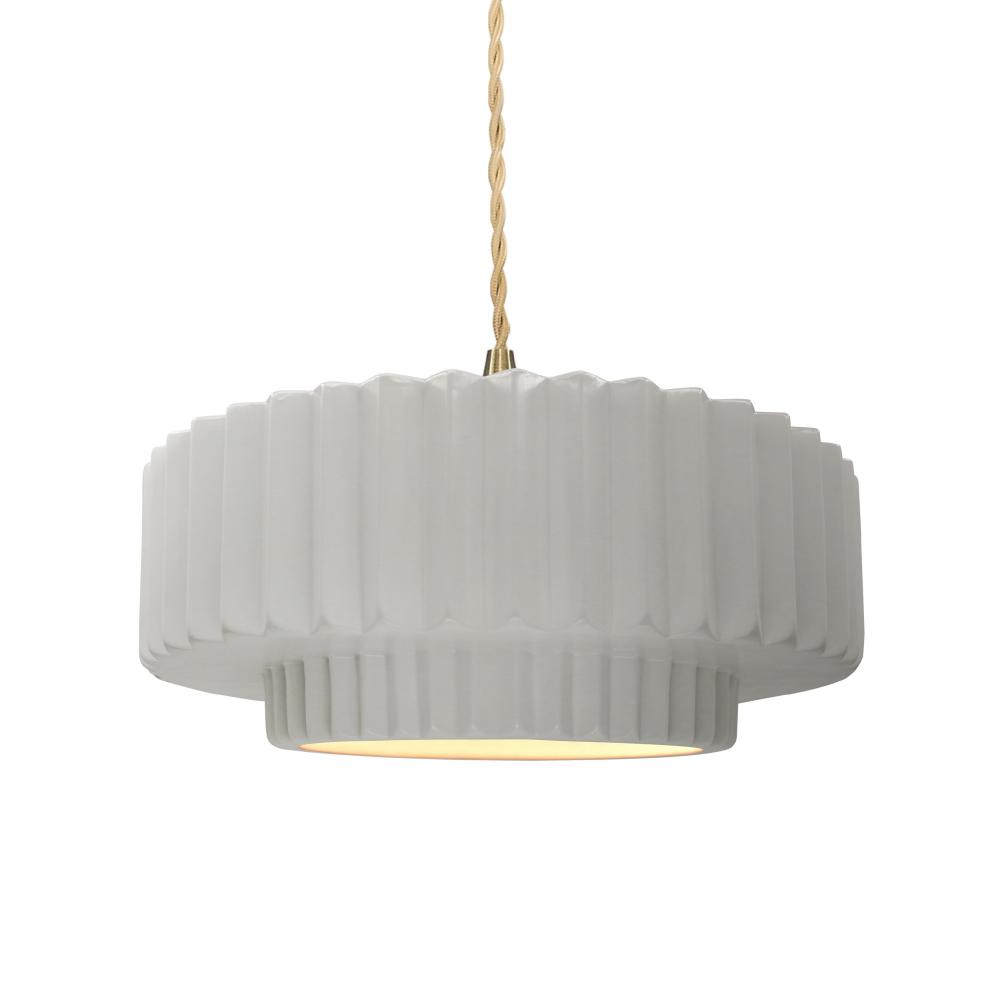 Medium Tier Pleated 1-Light Pendant