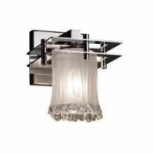 Justice Design Group GLA-8171-16-WTFR-CROM - Metropolis 1-Light Wall Sconce (2 Flat Bars)