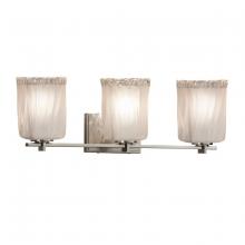 Justice Design Group GLA-8443-26-WTFR-NCKL - Era 3-Light Bath Bar