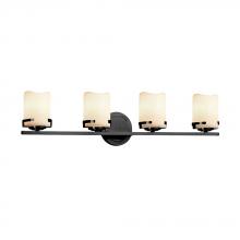 Justice Design Group CNDL-8454-14-CREM-MBLK - Atlas 4-Light Bath Bar