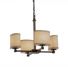 Justice Design Group FAB-8420-30-CREM-DBRZ-LED4-2800 - Tetra 5-Light LED Chandelier