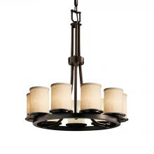 Justice Design Group FAB-8766-10-CREM-DBRZ-LED9-6300 - Dakota 9-Light Ring LED Chandelier