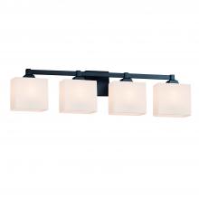 Justice Design Group FSN-8434-55-OPAL-MBLK-LED4-2800 - Regency 4-Light LED Bath Bar