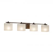 Justice Design Group FSN-8444-55-WEVE-DBRZ - Era 4-Light Bath Bar