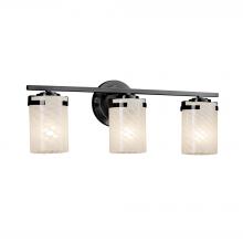 Justice Design Group FSN-8453-10-WEVE-MBLK - Atlas 3-Light Bath Bar