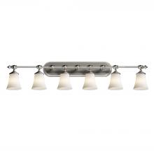 Justice Design Group FSN-8526-20-OPAL-NCKL - Tradition 6-Light Bath Bar