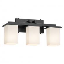 Justice Design Group FSN-8673-15-OPAL-MBLK-LED3-2100 - Montana 3-Light LED Bath Bar