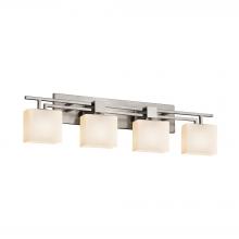 Justice Design Group FSN-8704-55-OPAL-NCKL-LED4-2800 - Aero 4-Light LED Bath Bar