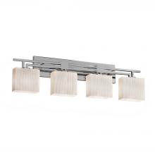 Justice Design Group FSN-8704-55-RBON-CROM-LED4-2800 - Aero 4-Light LED Bath Bar