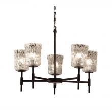 Justice Design Group GLA-8410-16-CLRT-MBLK - Union 5-Light Chandelier