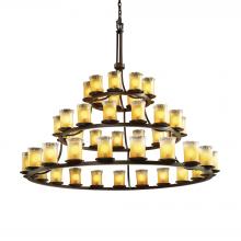 Justice Design Group GLA-8714-16-GLDC-DBRZ-LED45-31500 - Dakota 45-Light 3-Tier Ring LED Chandelier