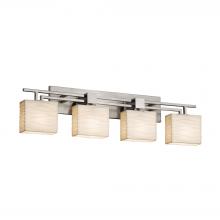 Justice Design Group PNA-8704-55-WAVE-NCKL-LED4-2800 - Aero 4-Light LED Bath Bar