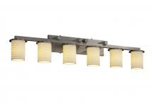 Justice Design Group POR-8786-10-WAVE-NCKL-LED6-4200 - Dakota 6-Light LED Bath Bar