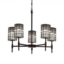 Justice Design Group WGL-8410-10-GRCB-MBLK-LED5-3500 - Union 5-Light LED Chandelier