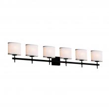 Justice Design Group FAB-8416-30-WHTE-MBLK-LED6-4200 - Union 6-Light LED Bath Bar