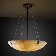 Justice Design Group PNA-9661-35-BMBO-MBLK-F6 - 18" Pendant Bowl w/ CONCENTRIC CIRCLES FINIALS