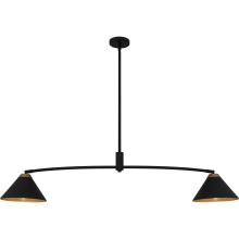  ALS252MBK - Alscott 2-Light Matte Black Linear Chandelier