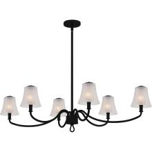  MCK644MBK - McKinney 6-Light Matte Black Linear Chandelier