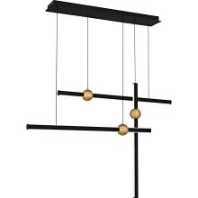  PCHVK144MBK - Harvick Matte Black Linear Chandelier