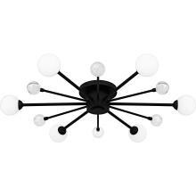  QSF6781MBK - Combe 6-Light Matte Black Semi-Flush Mount