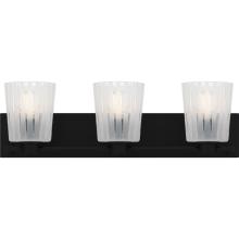  RAY8624MBK - Gray 3-Light Matte Black Bath Light