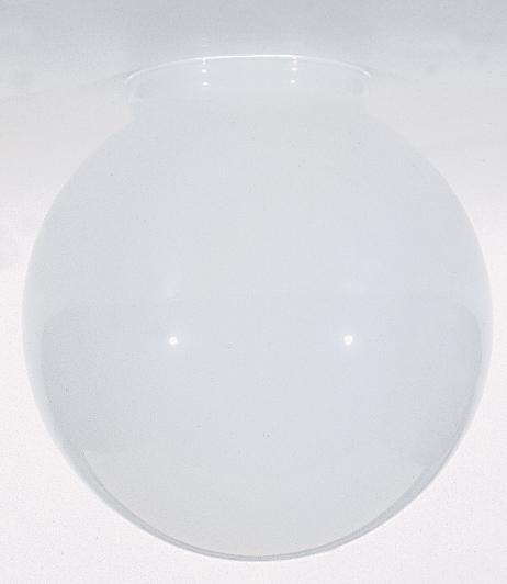 Sprayed Glossy White Ball Shade; Diameter 6 inch; Fitter 3-1/4 inch