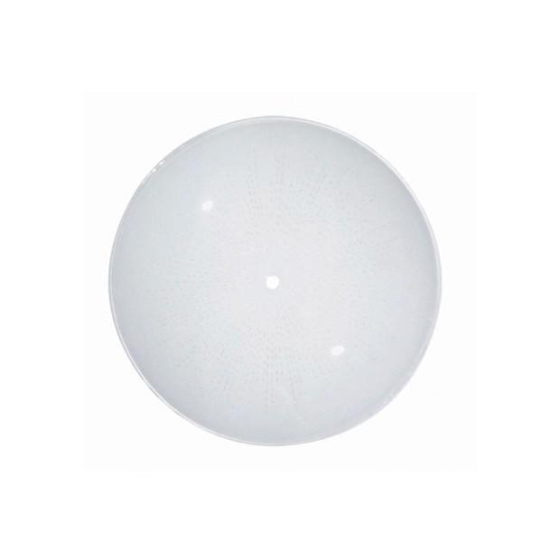 White Deep Diffuser Shade; 13 inch Diameter; 1-7/8 inch Height; Regular Bend Glass; Sunburst Pattern
