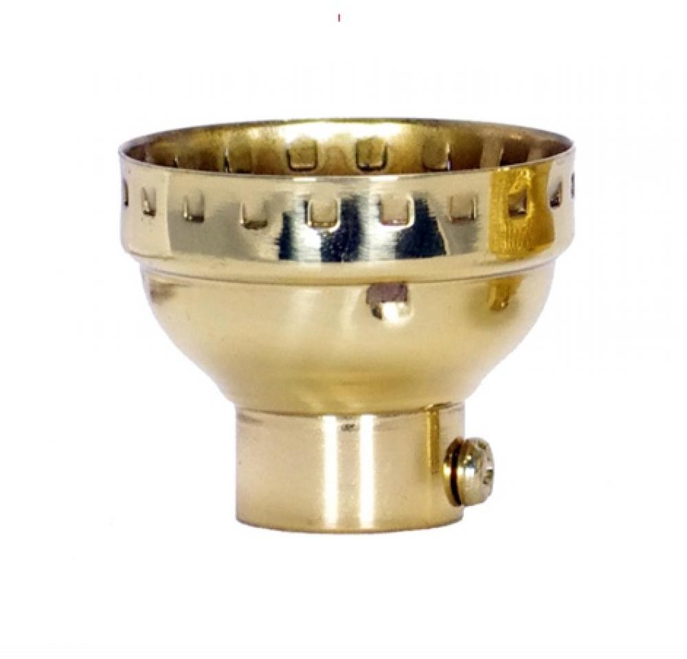 3 Piece Solid Brass Cap With Paper Liner; Polished Brass Finish; 1/4 IP; With Set Screw