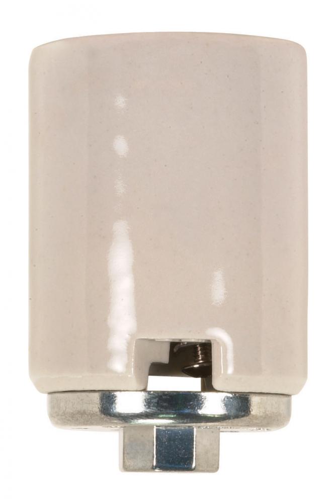 Keyless Porcelain Mogul Socket With Metal 1/4 IPS With SS Cap; With Wireway; CSSNP Screw Shell;