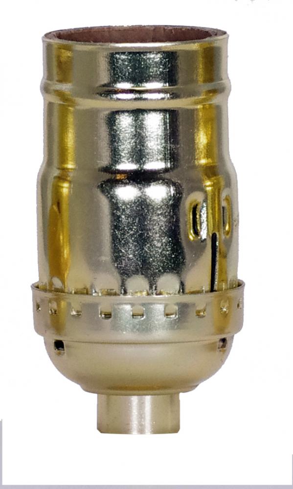 Standard Keyless Socket; 1/8 IPS; Aluminum; Brite Gilt Finish; 660W; 250V; Push-In Terminal; With
