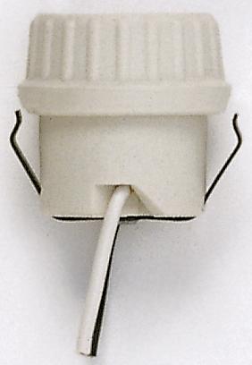 Keyless Porcelain Socket With Double Snap-in Clip; Unglazed; 660W; 250V