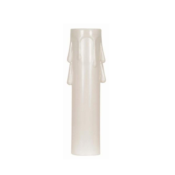 Plastic Drip Candle Cover; Ivory Plastic Drip; 13/16" Inside Diameter; 7/8" Outside