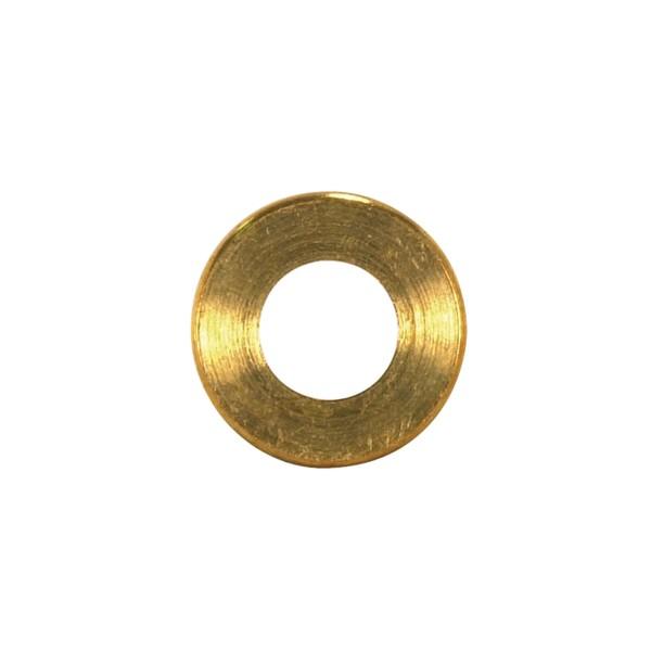 Turned Brass Check Ring; 1/4 IP Slip; Burnished And Lacquered; 7/8" Diameter