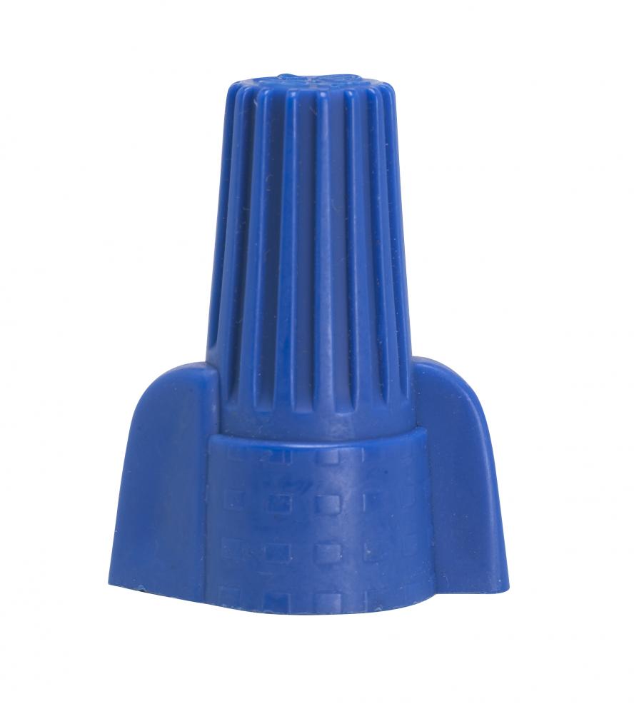 Wing Nut Wire Connector With Spring Inserts; For 105C Supply Wire; 600V; Blue Finish; 4 #10 Max