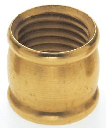 Brass Coupling; 1/2" Long; 1/4 IP; Burnished And Lacquered