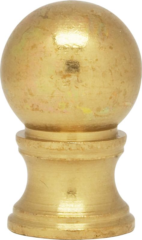 Brass Ball Finial; 1-1/4" Height; 3/4" Diameter; 1/8 IP; Burnished And Lacquered