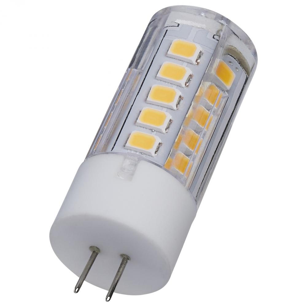 3 Watt T5 LED; Clear Finish; Bi Pin G4 Base; 3000K; 12 Volt