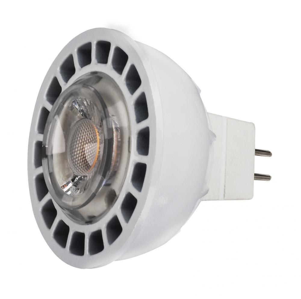 Discontinued - 8 watts; MR16 LED; GU5.3 base; 4000K; 40' beam spread; 12 volts AC/DC; Dimmable