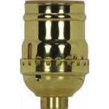 Satco Products Inc. 80/1038 - Short Keyless Socket; 1/8 IPS; 3 Piece Stamped Solid Brass; Polished Brass Finish; 660W; 250V; Uno