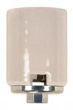 Satco Products Inc. 80/1378 - Keyless Porcelain Mogul Socket With Metal 1/4 IPS With SS Cap; With Wireway; CSSNP Screw Shell;